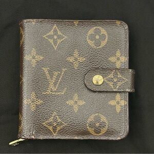 Louis Vuitton Monogram Compact Zippy Wallet MI0062 2002 France Vintage Authentic